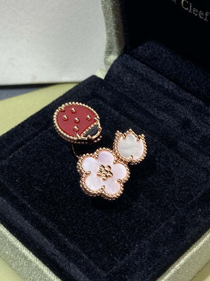 [Mystic]LUCKY 3 MOTIF ROSE GOLD RING