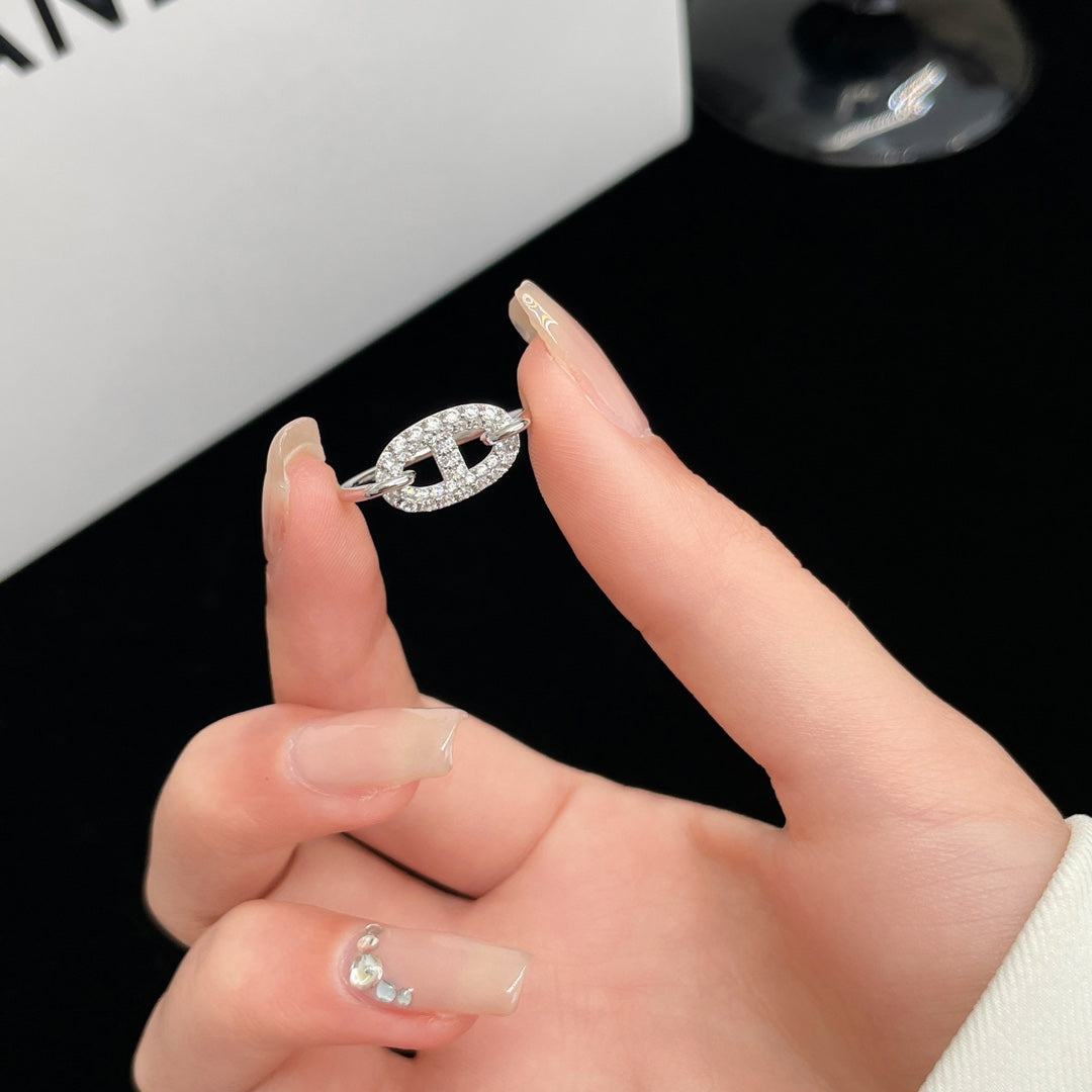 [Mystic]RONDE SMALL SILVER DIAMOND RING