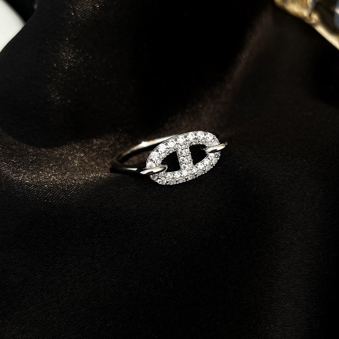 [Mystic]RONDE SMALL SILVER DIAMOND RING