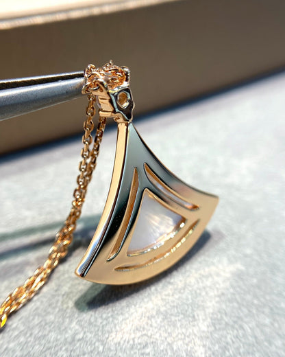 [Mystic]DREAM MOP DIAMOND PAVED PINK GOLD NECKLACE