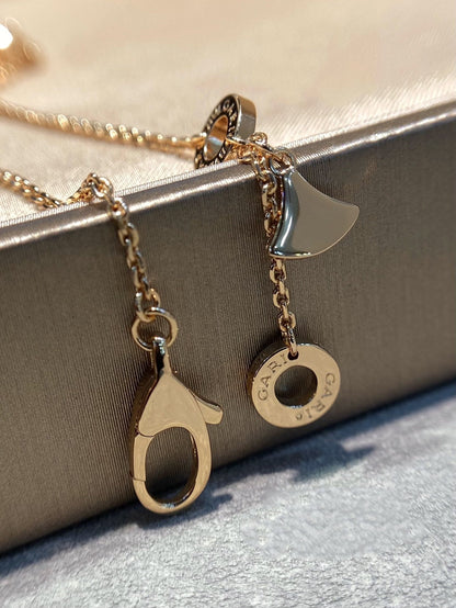 [Mystic]DREAM MOP DIAMOND PAVED PINK GOLD NECKLACE
