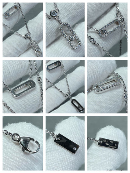 [Mystic JURI]MOVE 2 ROW DIAMOND NECKLACE