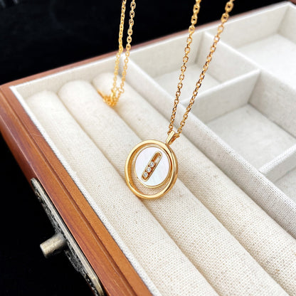 [Mystic JURI]Mystic MOVE MOP PINK GOLD NECKLACE
