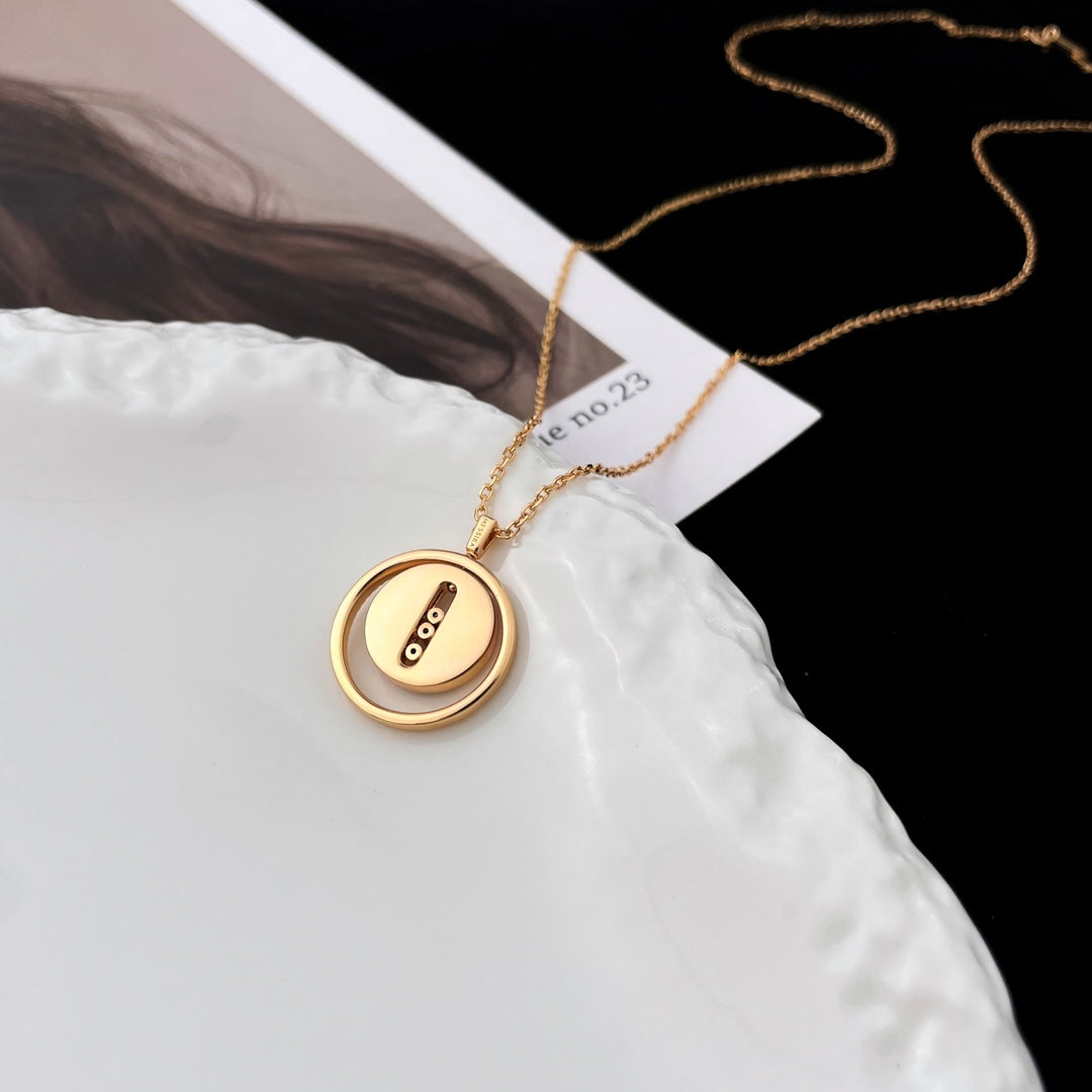 [Mystic JURI]Mystic MOVE MOP PINK GOLD NECKLACE