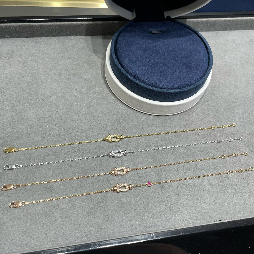 [ミスティック]フォース10 ダイヤモンド チェーンリンク ピンクゴールド ブレスレット