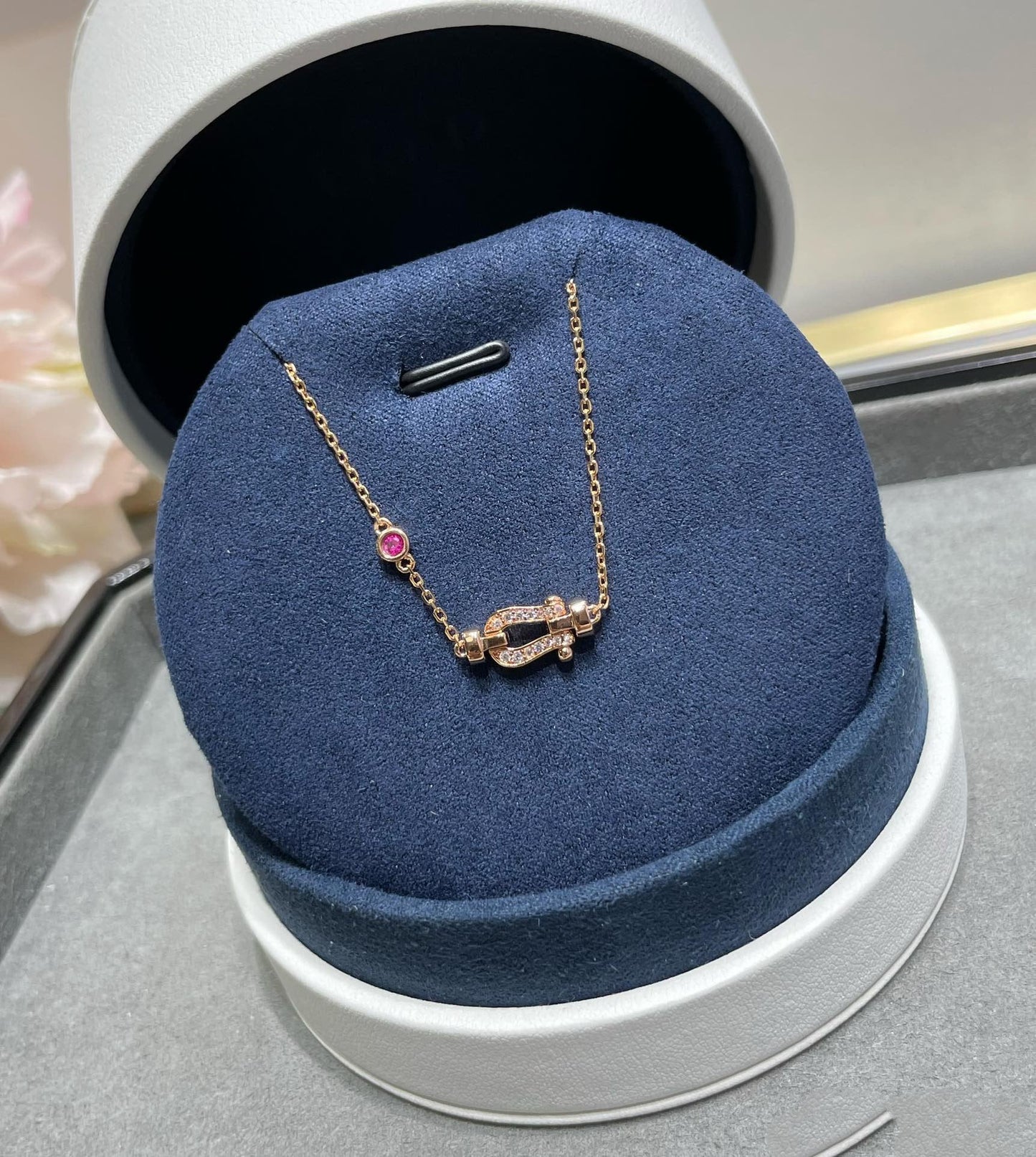 [ミスティック]フォース10 ダイヤモンド チェーンリンク ピンクゴールド ブレスレット
