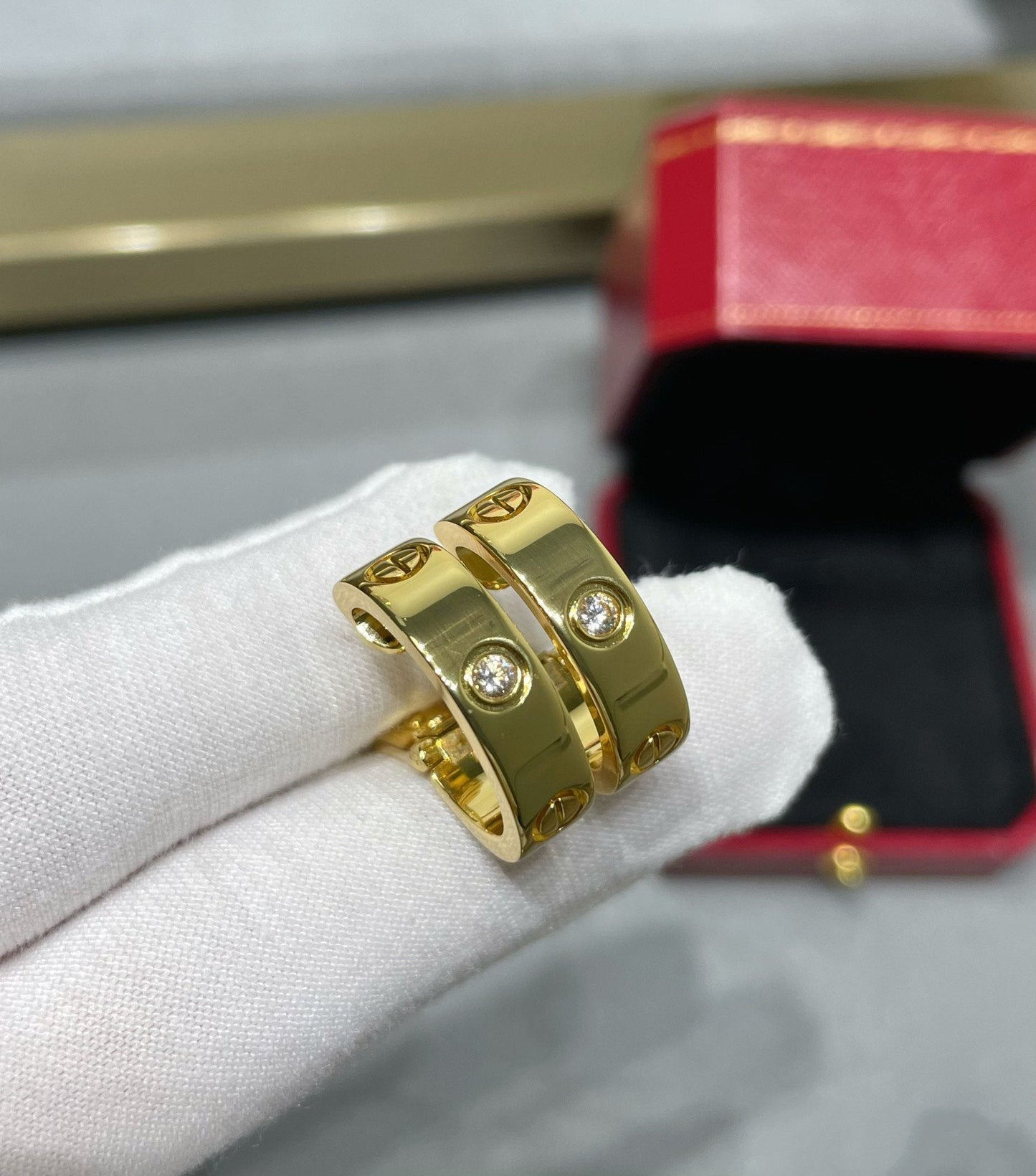 [Mystic]LOVE 5.5MM 1 DIAMOND EARRINGS