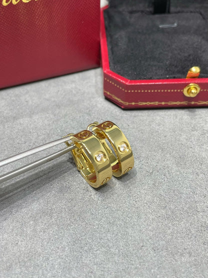 [Mystic]LOVE 5.5MM 1 DIAMOND EARRINGS