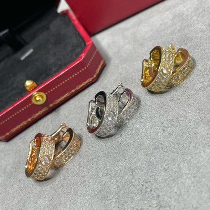[Mystic]LOVE 5.5MM DIAMOND PAVED EARRINGS