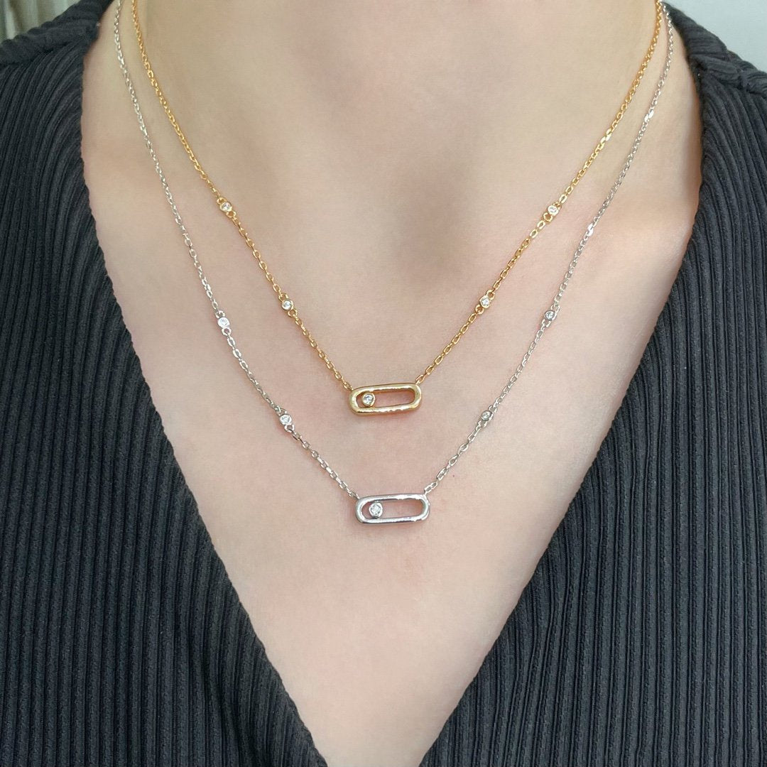 [Mystic JURI]MOVE UNO DIAMOND NECKLACE