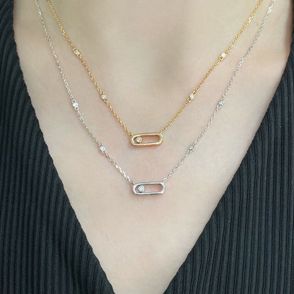 [Mystic JURI]MOVE UNO DIAMOND NECKLACE