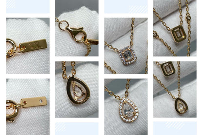 [Mystic JURI]MY TWIN 2 ROW DIAMOND NECKLACE