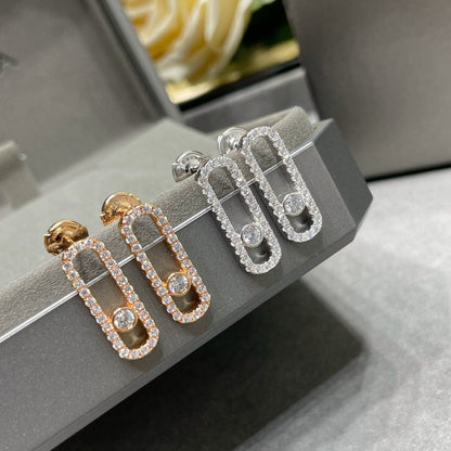 [Mystic JURI]MOVE UNO STUD DIAMOND PAVED EARRINGS