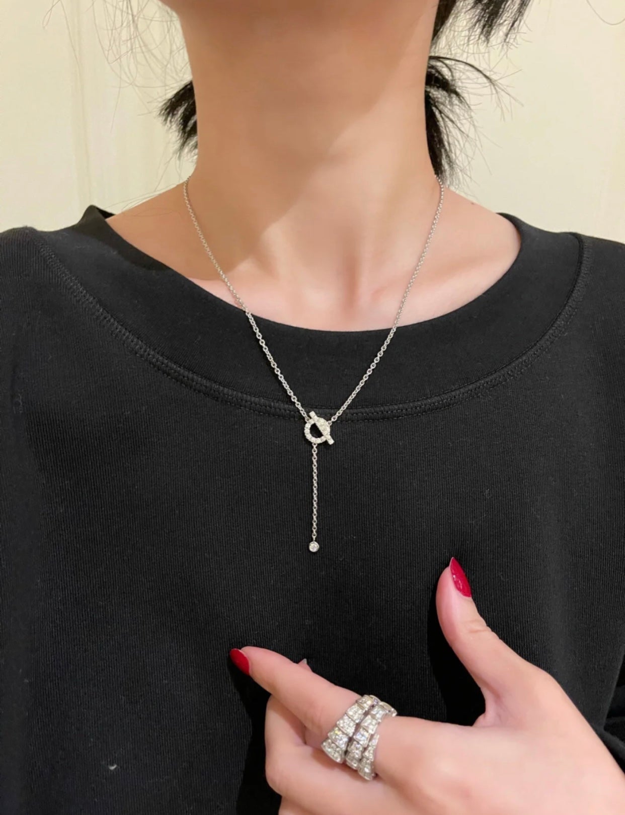 [Mystic]FINESSE SILVER DIAMOND NECKLACE