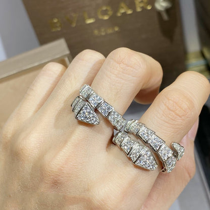 [Mystic]SERPENTI RING SILVER DIAMOND PAVED