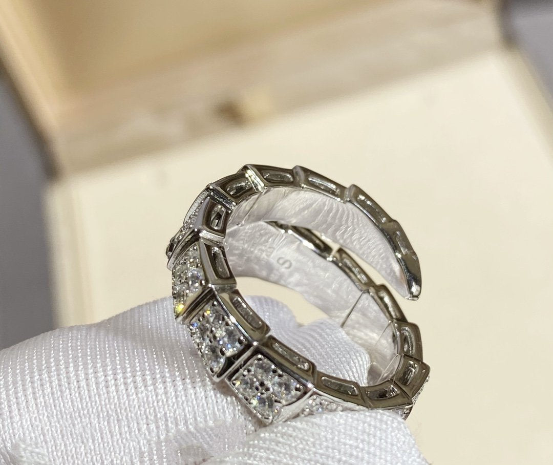 [Mystic]SERPENTI RING SILVER DIAMOND PAVED