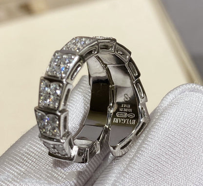 [Mystic]SERPENTI RING SILVER DIAMOND PAVED