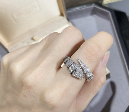 [Mystic]SERPENTI LARGE RING SILVER DIAMOND PAVED