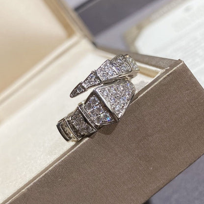[Mystic]SERPENTI LARGE RING SILVER DIAMOND PAVED