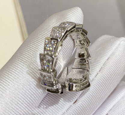 [Mystic]SERPENTI LARGE RING SILVER DIAMOND PAVED
