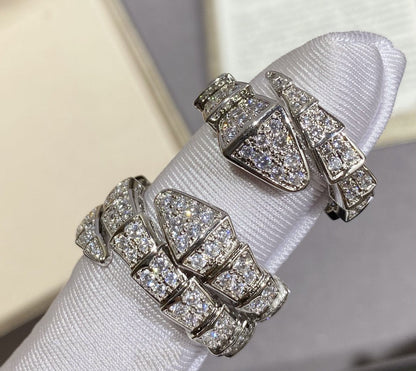 [Mystic]SERPENTI LARGE RING SILVER DIAMOND PAVED