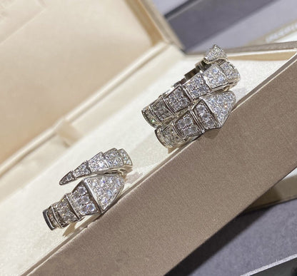 [Mystic]SERPENTI LARGE RING SILVER DIAMOND PAVED