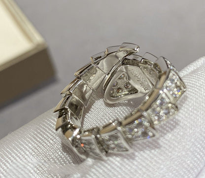 [Mystic]SERPENTI LARGE RING SILVER DIAMOND PAVED