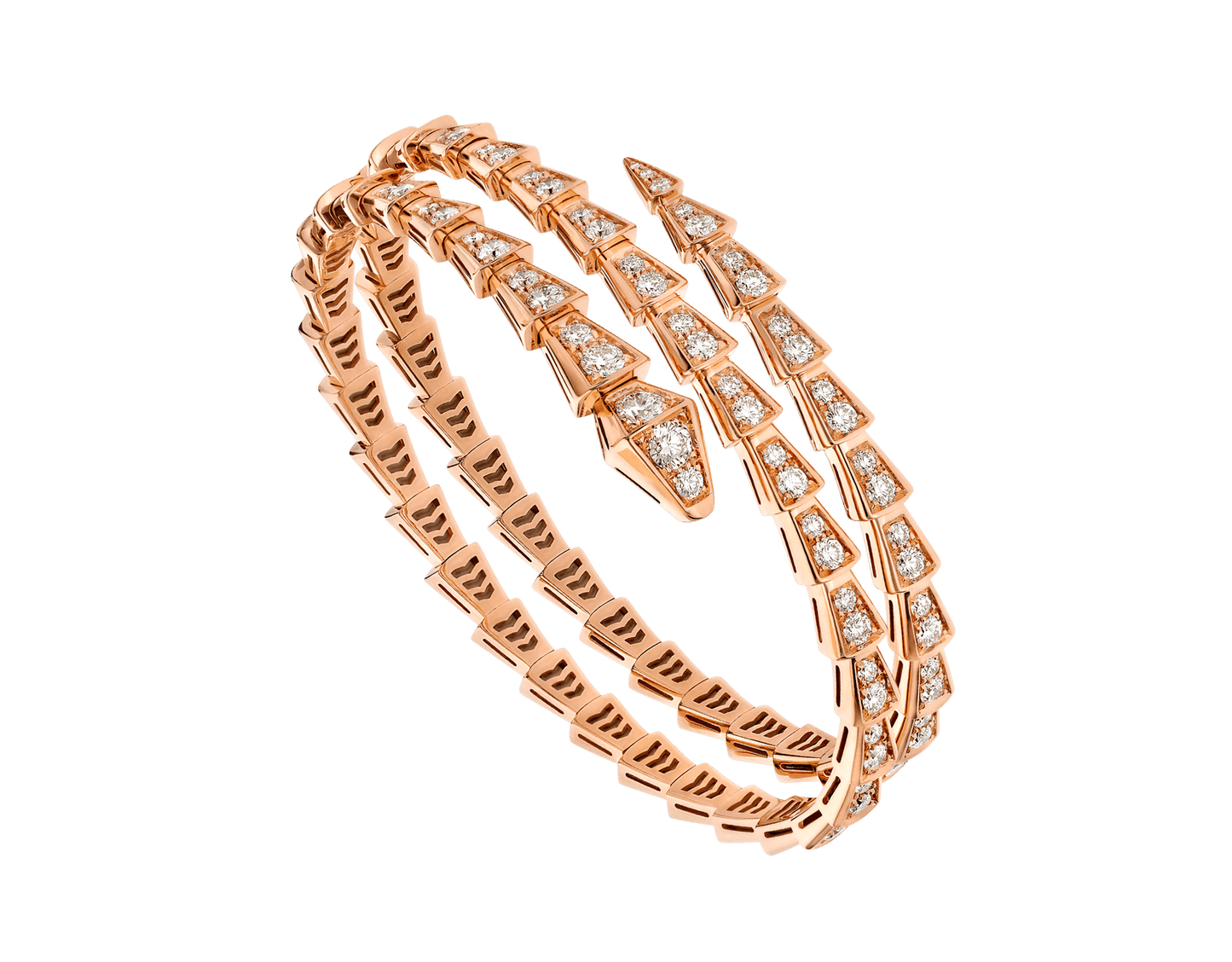 [Mystic]SERPENTI BRACELET PINK GOLD DIAMOND DOUBLE ROW