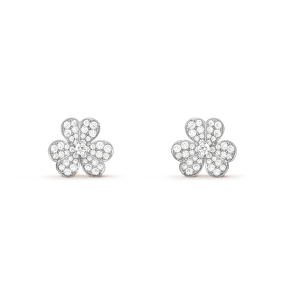 [Mystic]CLOVER COMOS DIAMOND EARRINGS SILVER