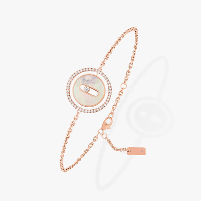 [Mystic JURI]Mystic MOVE WHITE MOTHER OF PEARL PINK GOLD DIAMOND BRACELET