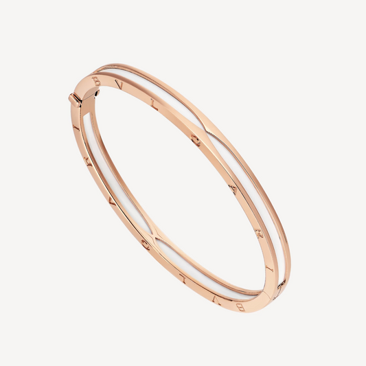 [Mystic]ZERO 1 PINK GOLD WITH WHITE CERAMIC BRACELET