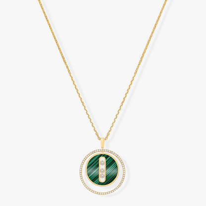 [Mystic JURI]Mystic MOVE 3 DIAMOND MALACHITE GOLD DIAMOND NECKLACE