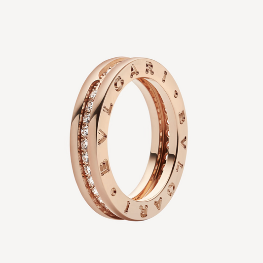 [Mystic]ZERO 1 ONE-BAND PAVED DIAMONDS ON THE SPIRAL RING