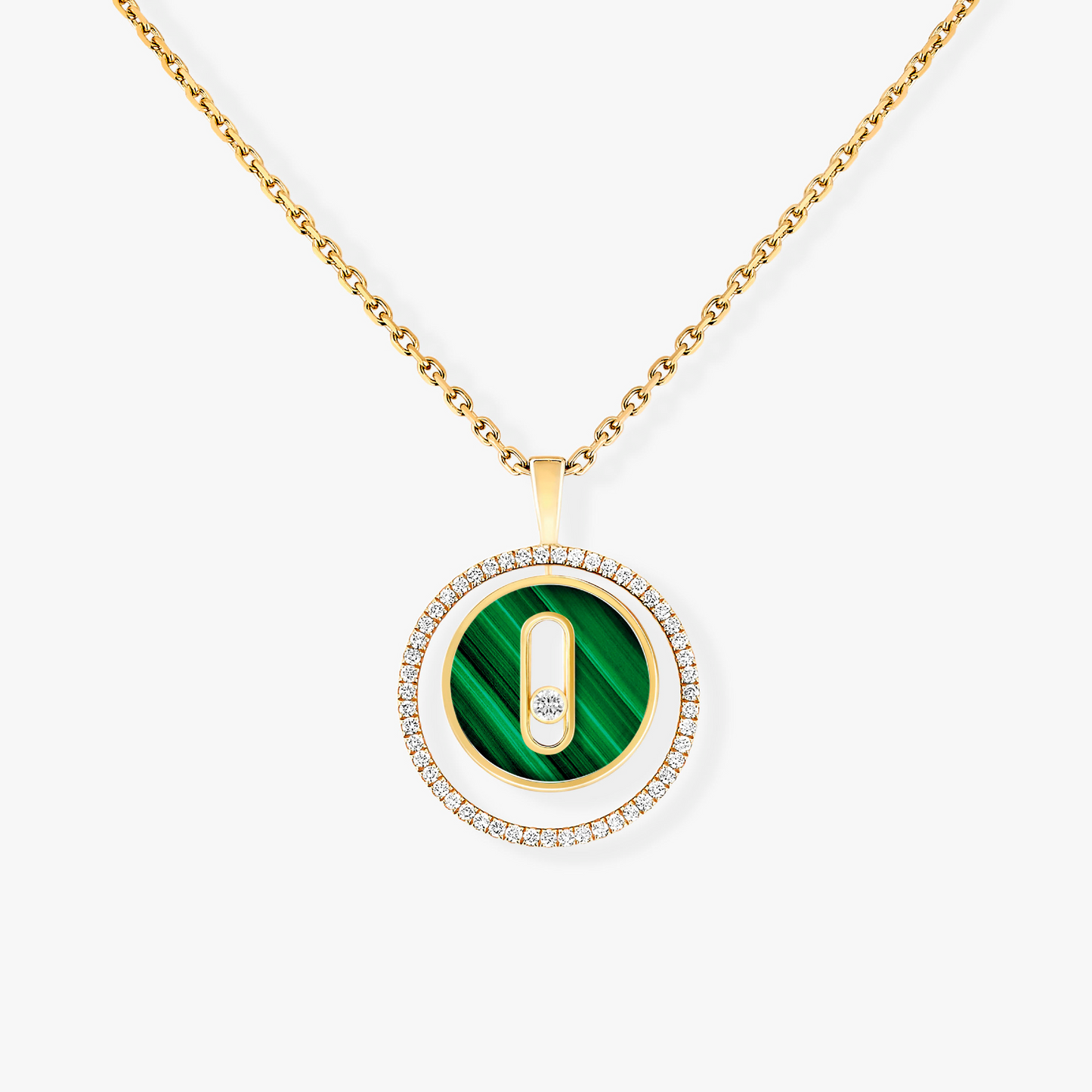 [Mystic JURI]Mystic MOVE 1 DIAMOND MALACHITE GOLD DIAMOND NECKLACE