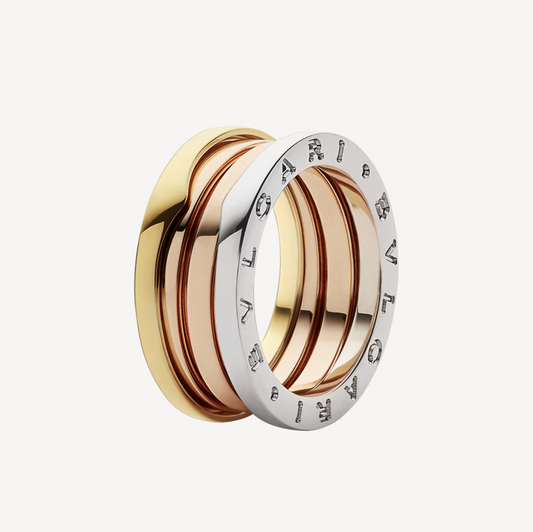 [Mystic]ZERO 1 THREE-BAND ROSE WHITE AND YELLOW RING