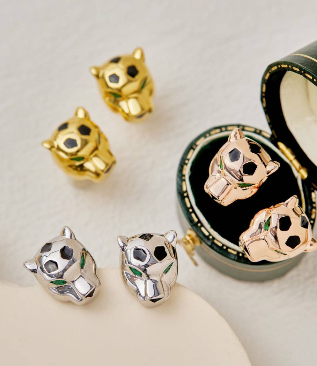 [Mystic]CHRRTAH-PRINT STUD EARRINGS, THREE COLORS