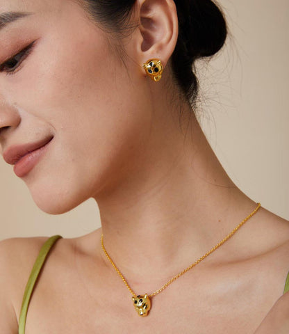 [Mystic]CHRRTAH-PRINT STUD EARRINGS, THREE COLORS