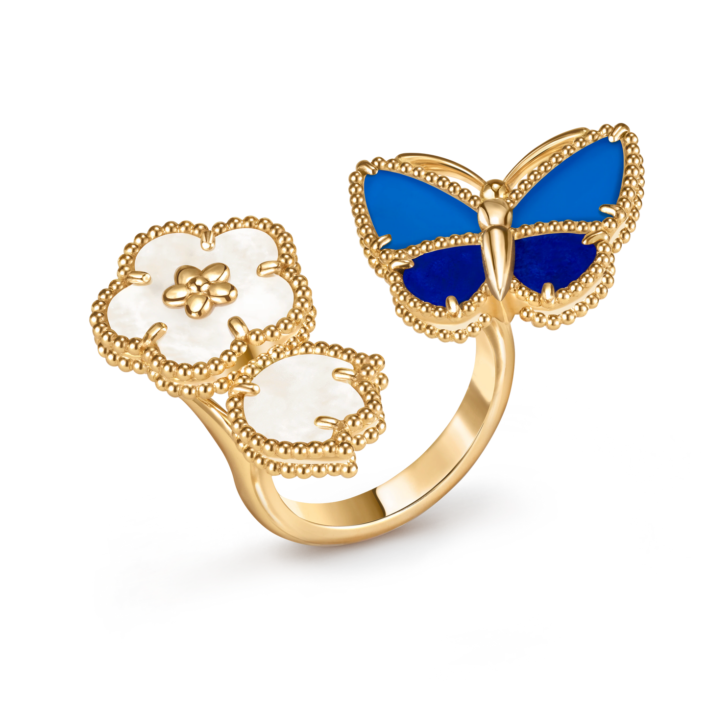 [Mystic]2026 NEW MODEL SPRING LUCKY 3 MOTIF GOLD RING