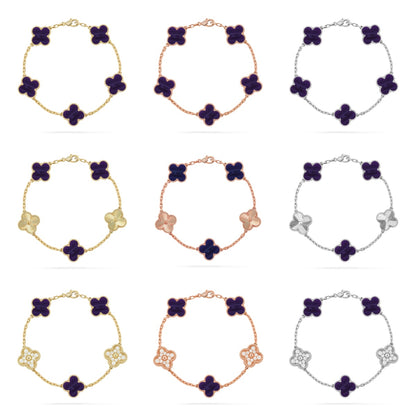 [Mystic]CLOVER 5 MOTIF PURPLE STRIPES BRACELET COLLECTION