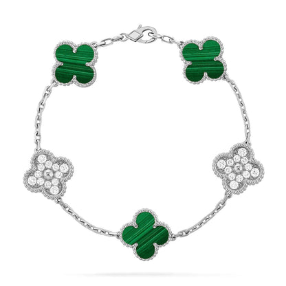 [Mystic-new] CLOVER 5 MOTIF MALACHITE BRACELET COLLECTION