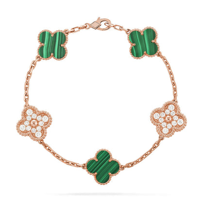 [Mystic-new] CLOVER 5 MOTIF MALACHITE BRACELET COLLECTION