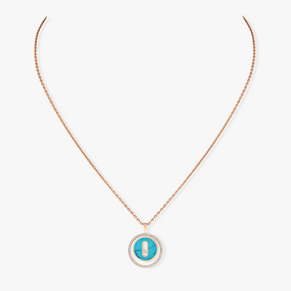 [Mystic JURI]Mystic MOVE 1 DIAMOND TURQUOISE PINK GOLD DIAMOND NECKLACE