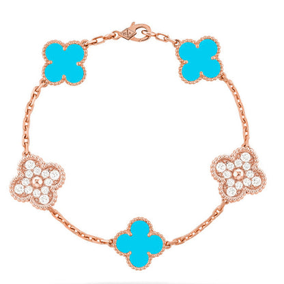 [Mystic-new] CLOVER 5 MOTIF TURQUOISE BRACELET COLLECTION