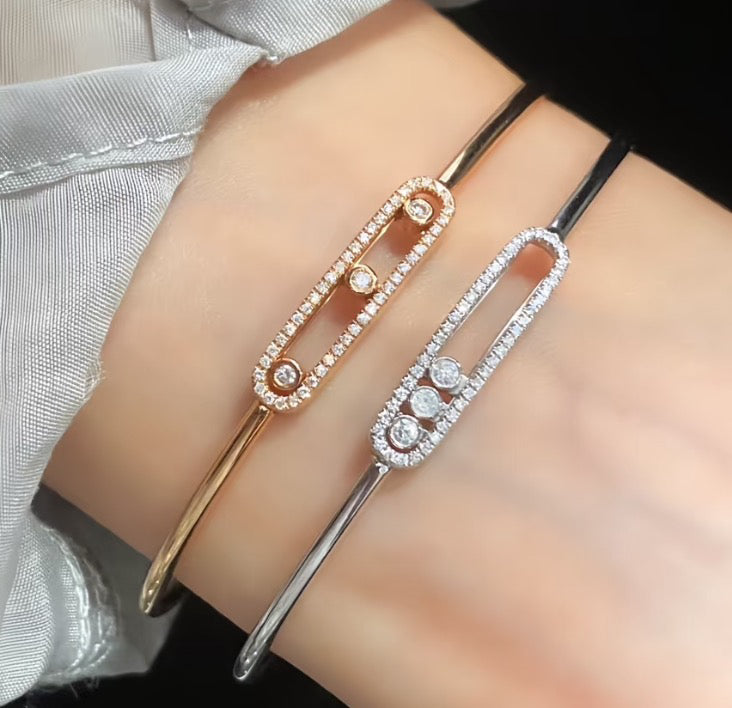 [Mystic JURI]Move Pavé Diamond Bangle Bracelet M