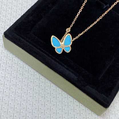 [Mystic]BUTTERFLY TURQUOISE DIAMOND NECKLACE