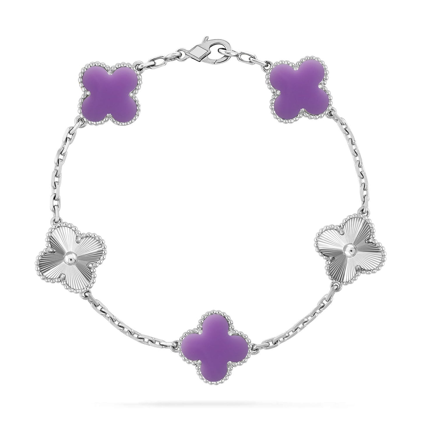 [Mystic-new]CLOVER 5 MOTIF LIGHT PURPLE BRACELET COLLECTION