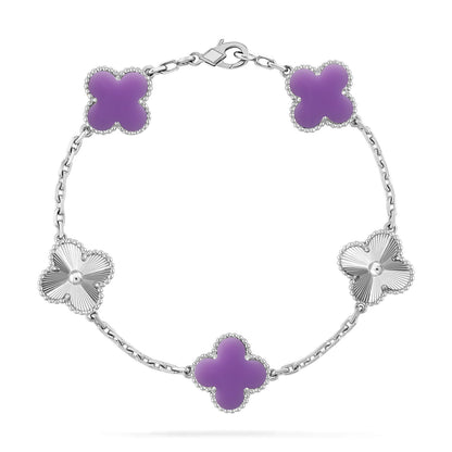 [Mystic-new]CLOVER 5 MOTIF LIGHT PURPLE BRACELET COLLECTION