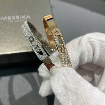 [Mystic JURI]Move Noa Rose Gold Pavé Diamond Bangle Bracelet