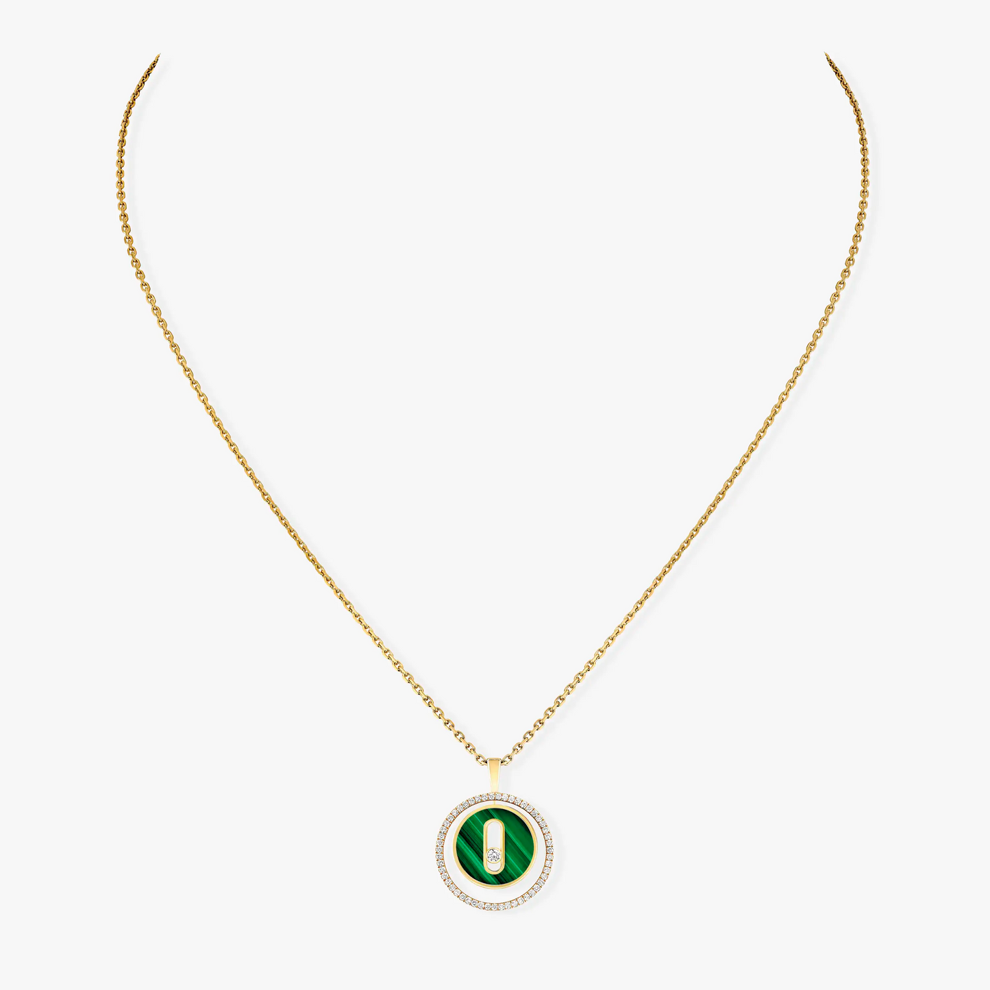 [Mystic JURI]Mystic MOVE 1 DIAMOND MALACHITE GOLD DIAMOND NECKLACE