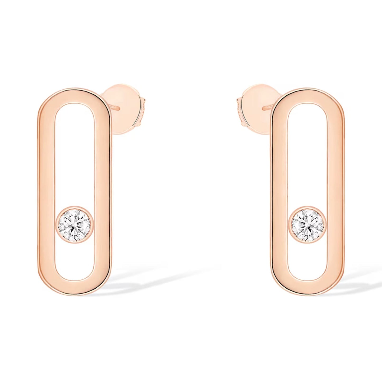 [Mystic JURI]MOVE UNO SMALL 1 DIAMOND EARRINGS